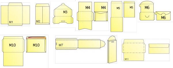 Special envelopes and courier envelopes