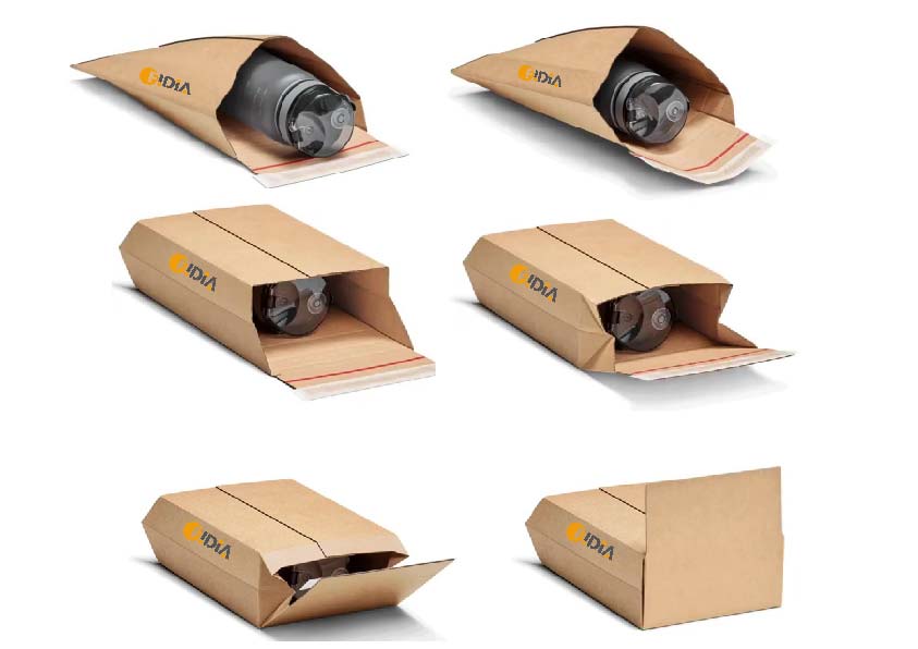 Finished cardboard envelope mailer