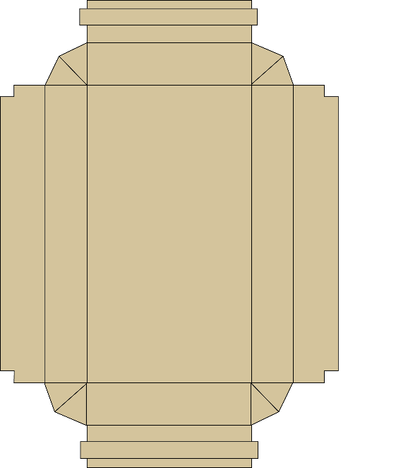 irregular shaped cardboard on manual taping machine